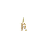 Buchstaben Anhänger Charm "R" Perle