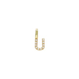 Buchstaben Anhänger Charm "U" Perle