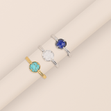 Ring ROSE CUT Türkis