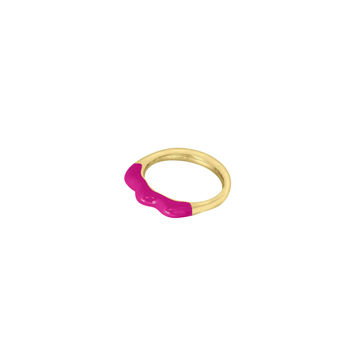 Ring Silber vergoldet hot pink