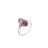 Ring ROSE CUT Amethyst oval