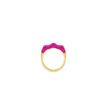 Ring Silber vergoldet hot pink